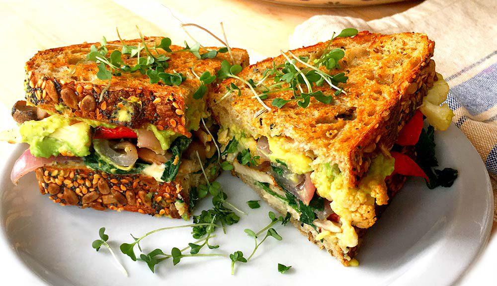 Plant Based Roasted Vegetable Panini with Dilly Potato Salad