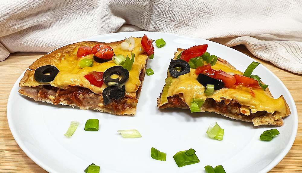 Plant Based Vegan Taco Bell Copycat Mexican Pizza