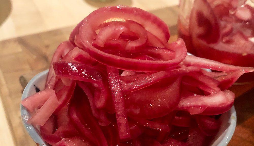 Plant Based Quick Pickled Red Onions