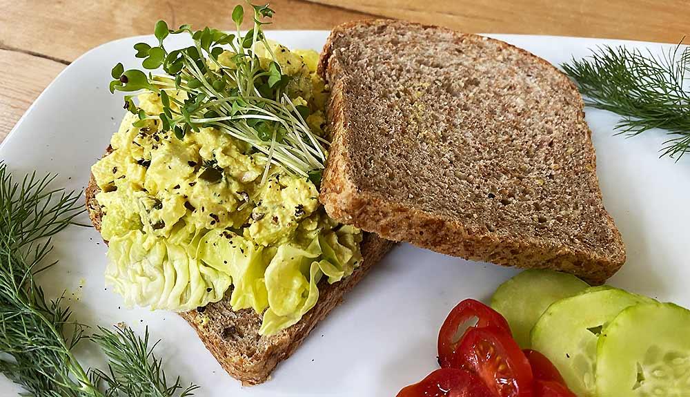 Plant Based Vegan Eggless Salad Sandwich